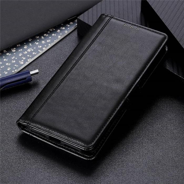 KHAZNEH - KHAZNEH Galaxy S23 Ultra Plånboksfodral Stand Flip PU Läder - Svart