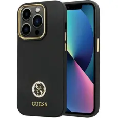 Guess - Guess Mobilskal till iPhone 13 Pro/13 Silikon Logo Strass - Svart