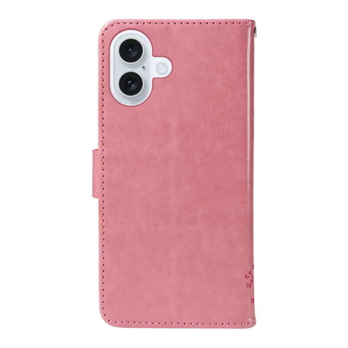 A-One Brand - iPhone 17 Plånboksfodral Tree Pattern - Rosa