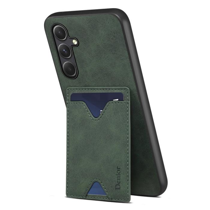 DENIOR - DENIOR Samsung Galaxy S23 FE Fodral Kortfodral KonstLäder Grön