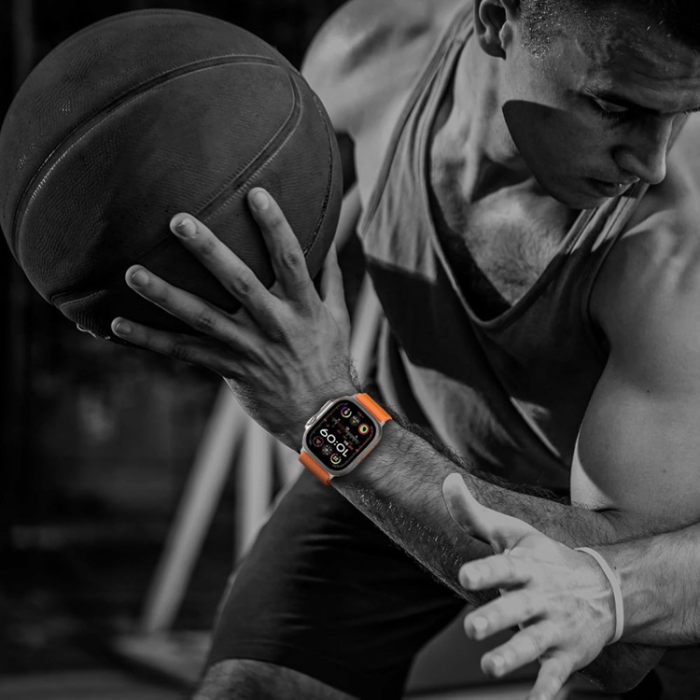 Tech-Protect - Tech Protec Apple Watch (44/45/46/49mm) Armband Nylon Slip - Orange