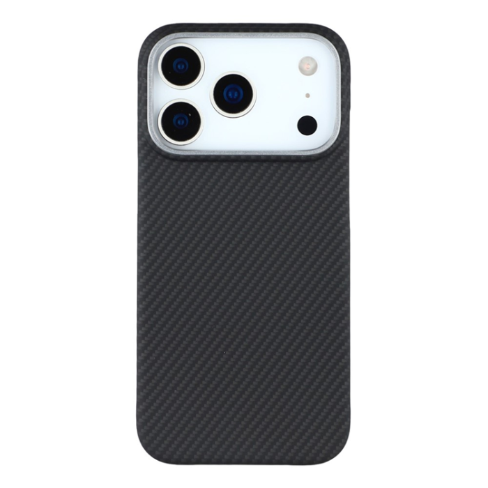 A-One Brand - iPhone 17 Pro Mobilskal MagSafe Carbon Fiber - Fin Linje Svart