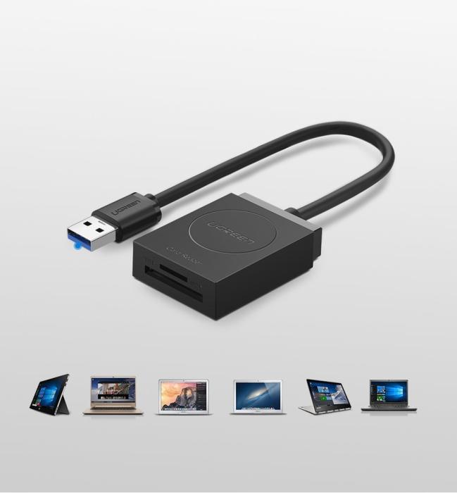 Ugreen - UGreen SD / micro SD Kortläsare till USB 3.0 - Svart