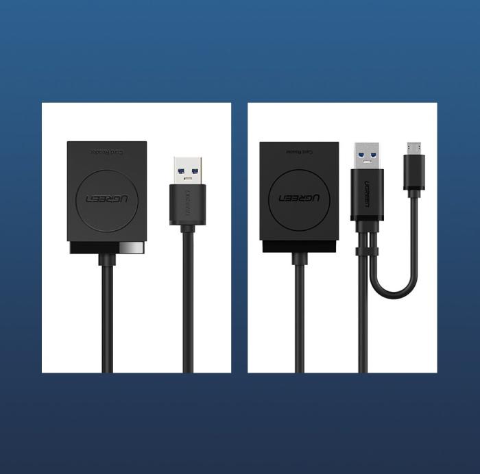 Ugreen - UGreen SD / micro SD Kortläsare till USB 3.0 - Svart