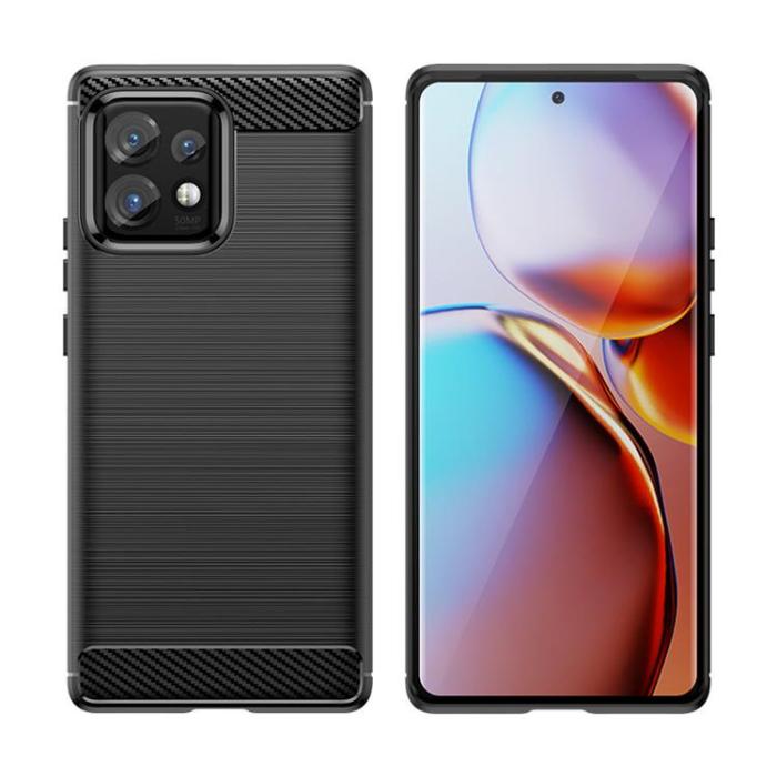 OEM - Motorola Edge 40 Pro Mobilskal Carbon Silikon - Svart