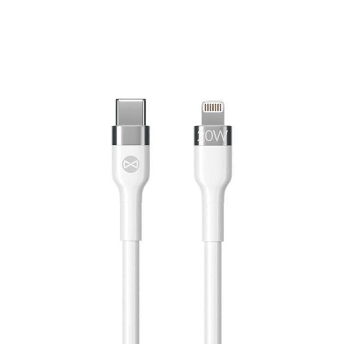 Forever - Forever Flexible USB-C till Lightning kabel 1m 20W - Vit