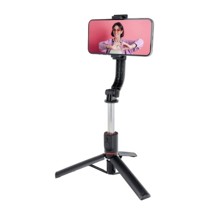 OEM - Combo Selfiestick med Tripod och fjärrkontroll Bluetooth SSTR-13 - Svart