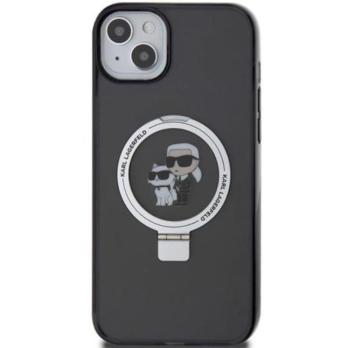 KARL LAGERFELD - KARL LAGERFELD iPhone 15/14/13 Mobilskal MagSafe Ringställ - Svart