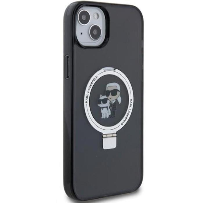 KARL LAGERFELD - KARL LAGERFELD iPhone 15/14/13 Mobilskal MagSafe Ringställ - Svart