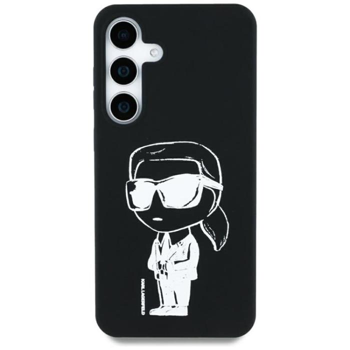KARL LAGERFELD - Karl Lagerfeld Galaxy S25 Mobilskal MagSafe Silikon Graffiti Ikonik - Svart