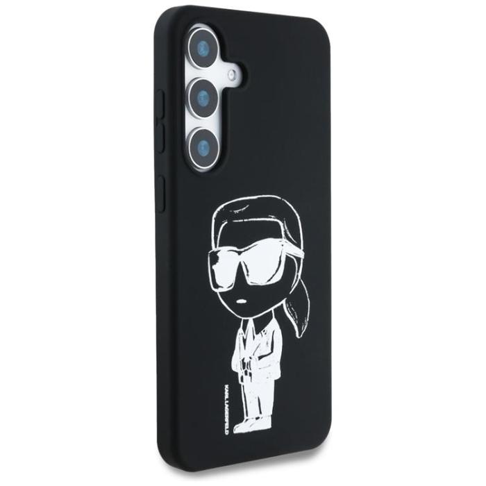 KARL LAGERFELD - Karl Lagerfeld Galaxy S25 Mobilskal MagSafe Silikon Graffiti Ikonik - Svart