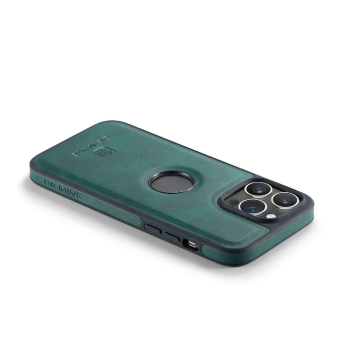 DG.MING - DG.MING iPhone 16 Pro Mobilskal Anti-Drop Läder - Grön