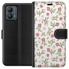 iSecrets - Pl&aring;nboksfodral till Motorola Moto G53 med Blommigt