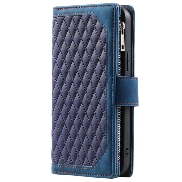 A-One Brand - iPhone 7/8/SE (2022/2020) Plånboksfodral Rhombus Grid - Blå