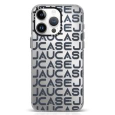 JAUCASE - JAUCASE iPhone 15 Pro Max Mobilskal Letters Design Matte - Svart