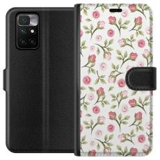 iSecrets - Pl&aring;nboksfodral till Xiaomi Redmi 10 med Blommigt