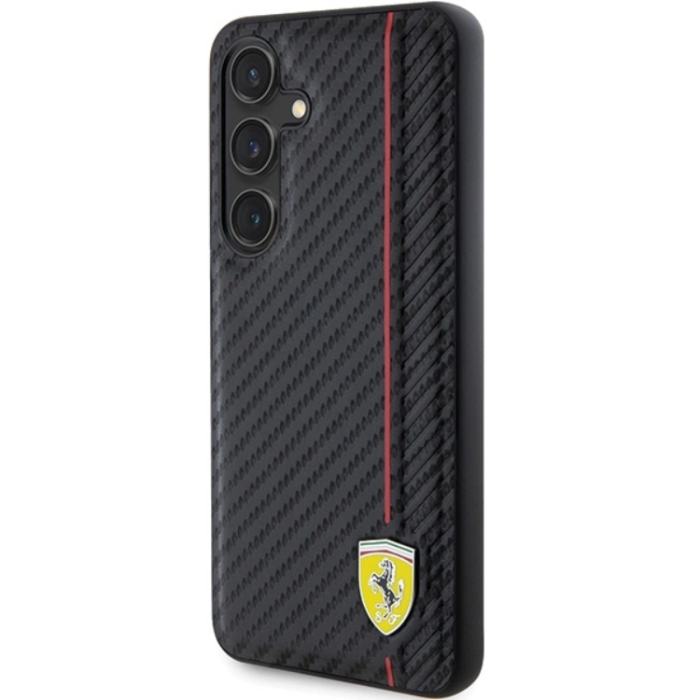 Ferrari - Ferrari Galaxy S24 Mobilskal Carbon Printed Line - Svart