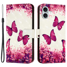 A-One Brand - iPhone 16 Plånboksfodral Printing Pattern Med Rem
