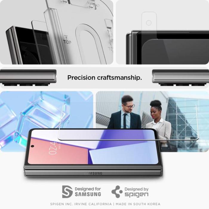 UTGATT - Spigen Galaxy Z Fold 5 Härdat Glas Skärmskydd EZ Fit