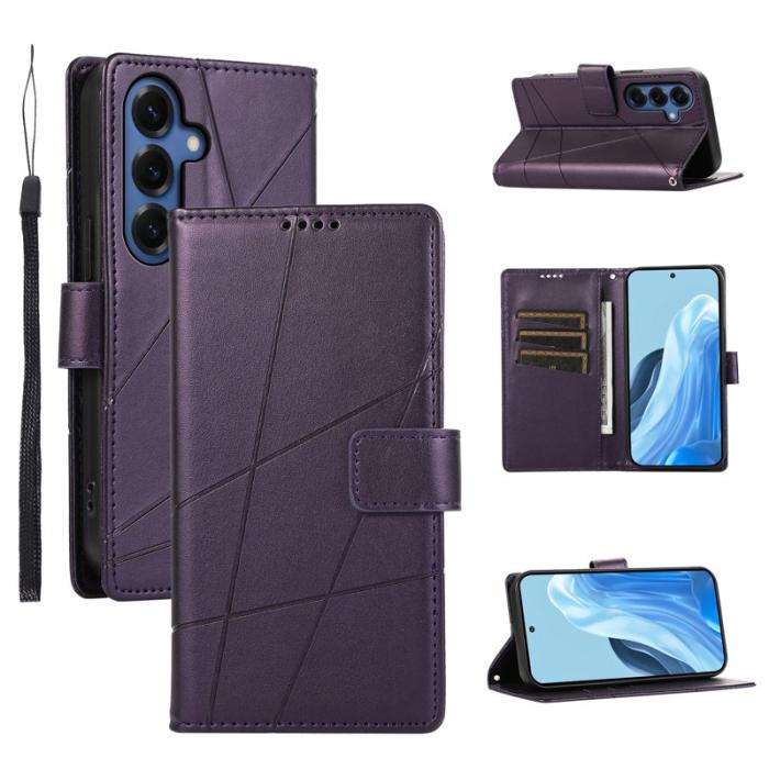 OEM - Plånboksfodral för Samsung Galaxy S26 Konstläder med handledsrem - Lila