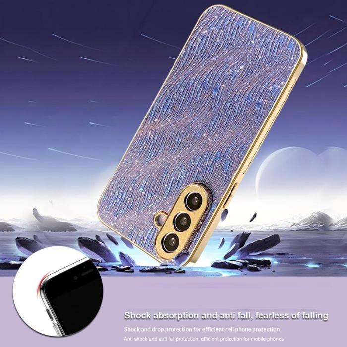 OEM - Mobilskal för Samsung Galaxy S26 Plus Elektropolerad PU + TPU - Blå