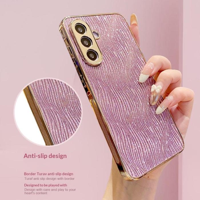 OEM - Mobilskal för Samsung Galaxy S26 Plus Elektropolerad PU + TPU - Blå