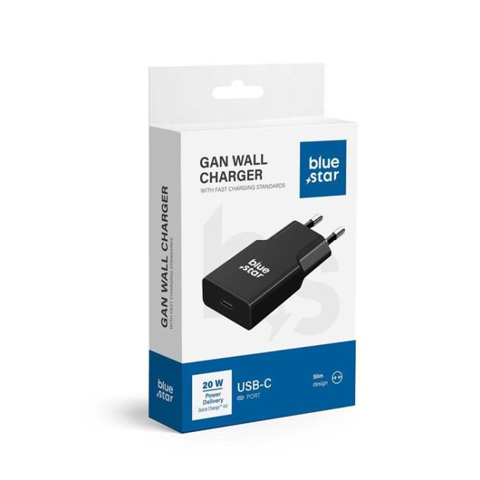 Blue Star - Blue Star Snabbladdare PD 20W USB-C GaN QC4.0 3A - Svart