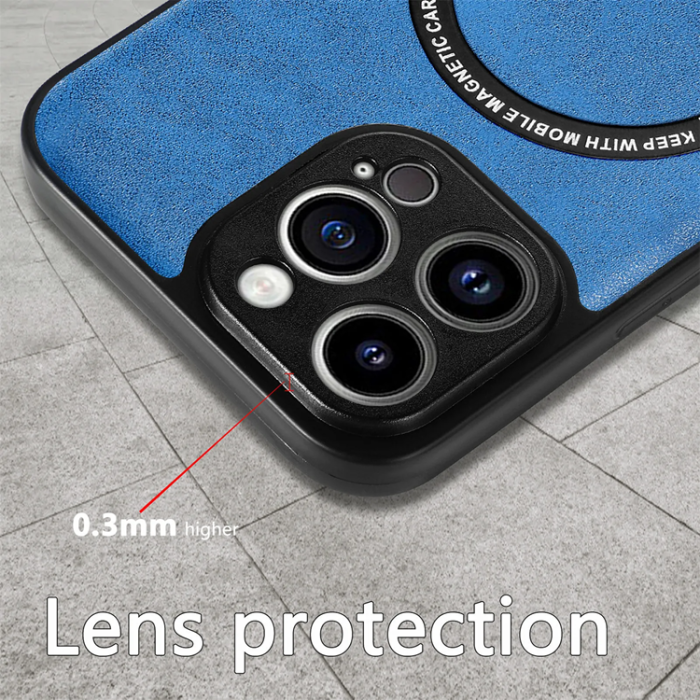 Boom of Sweden - BOOM iPhone 8 Plus Mobilskal Magsafe Läder - Blå