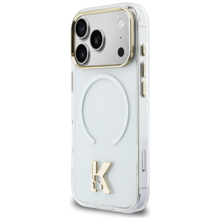 KARL LAGERFELD - Karl Lagerfeld iPhone 17 Pro Mobilskal Magsafe IML K Head Logo - Clear