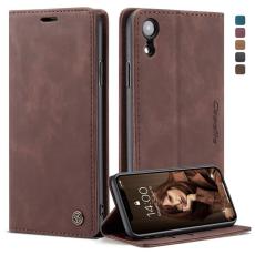 Caseme - CASEME 013 KonstL&auml;der Pl&aring;nboksfodral f&ouml;r iPhone XR - Brun
