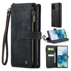 Caseme - CASEME Konstl&auml;der Pl&aring;nboksfodral f&ouml;r Samsung Galaxy S20 Plus - Svart