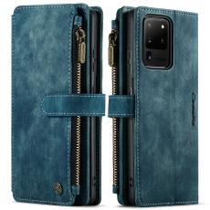 Caseme - CASEME Konstl&auml;der Pl&aring;nboksfodral f&ouml;r Samsung Galaxy S20/S21 Ultra 5G - Bl&aring;