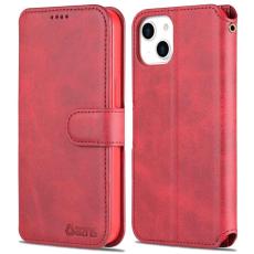 AZNS - AZNS iPhone 14 Pl&aring;nboksfodral Konstl&auml;der - R&ouml;d