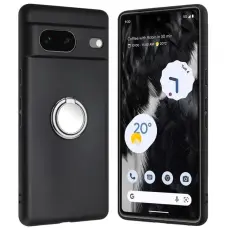 Taltech - Google Pixel 8A Mobilskal Ringhållare - Svart/Silver