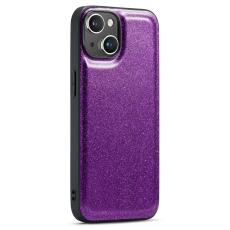 DG.MING - DG.MING Mobilskal till iPhone 14 Plus Glitter L&auml;der+PC+TPU Lila
