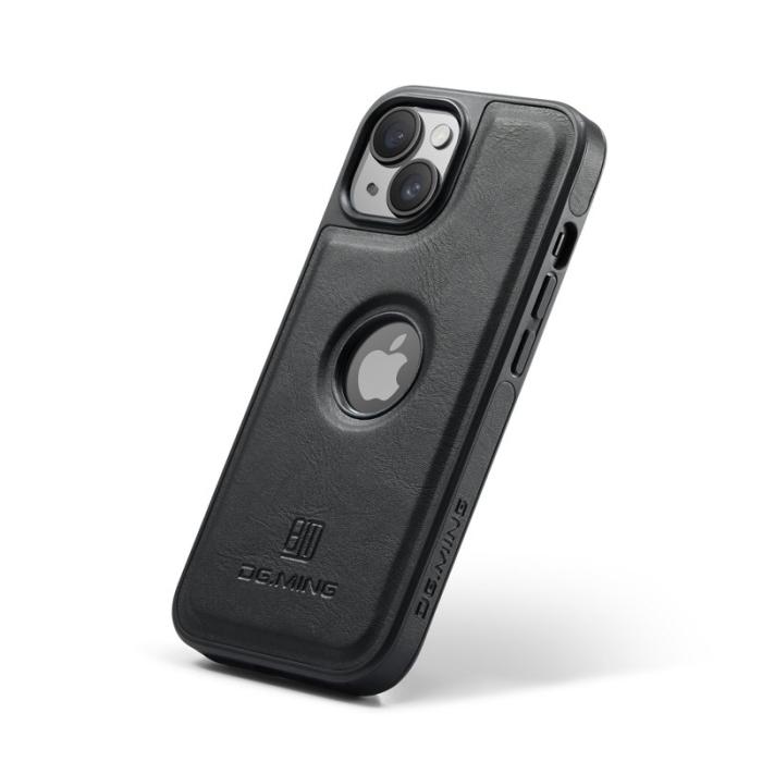 DG.MING - DG.MING Mobilskal till iPhone 14 Plus Anti-Fall Läder PC+TPU Svart