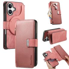 CASENEO - CASENEO MW-02 iPhone 16 Pl&aring;nboksfodral Konstl&auml;der - Rosa