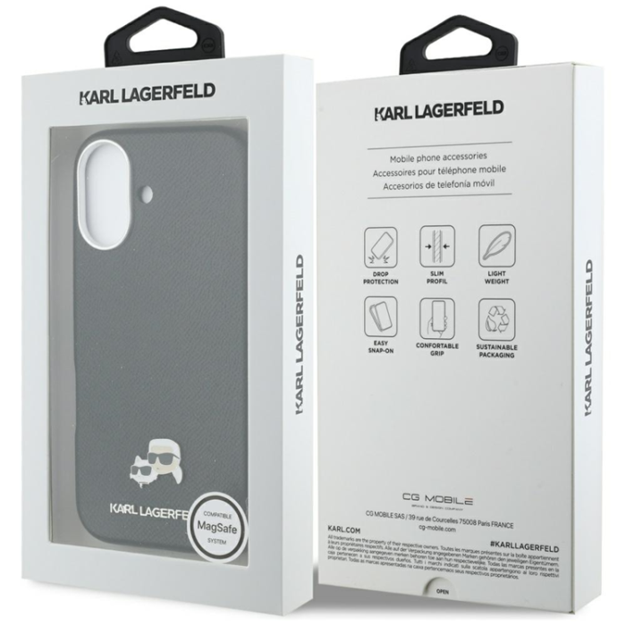 KARL LAGERFELD - Karl Lagerfeld Mobilskal För iPhone 17 MagSafe Karl Head Logo - Svart