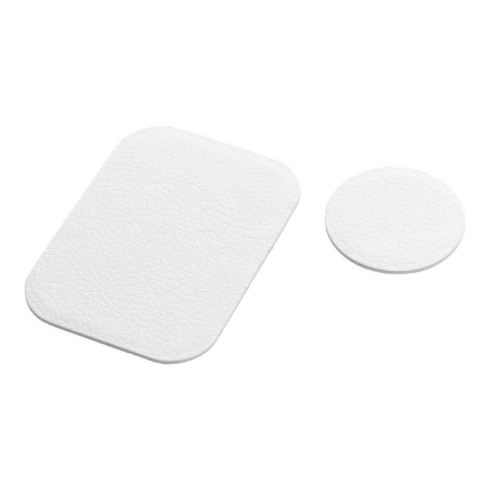 Forcell - Badget till magnet Mobilhållare leather Vit