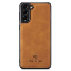 DG.MING - DG.MING Mobilskal till Samsung Galaxy S24 PU L&auml;der Coated PC+TPU Brun