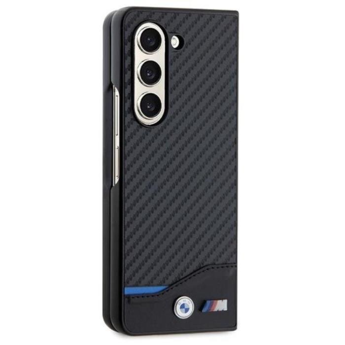 BMW - BMW Galaxy Z Fold 5 Mobilskal Läder Carbon - Svart