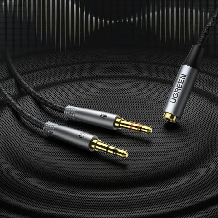 Ugreen - Ugreen 2x 3.5mm mini jack AUX Kabel - Silver