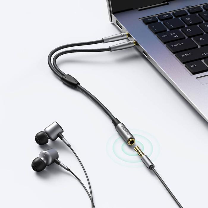 Ugreen - Ugreen 2x 3.5mm mini jack AUX Kabel - Silver