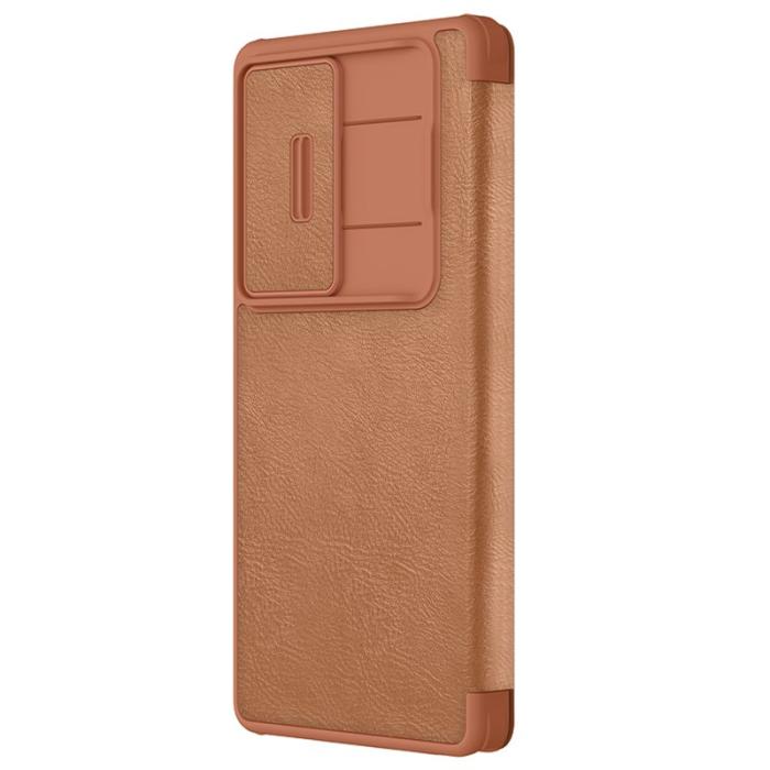 Nillkin - NILLKIN Qin Pro Series Mobilskal till Samsung Galaxy S25 Ultra - Brun