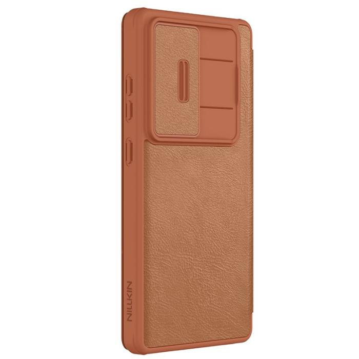 Nillkin - NILLKIN Qin Pro Series Mobilskal till Samsung Galaxy S25 Ultra - Brun