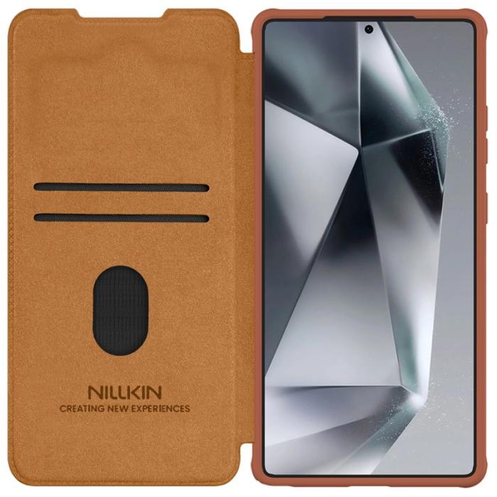 Nillkin - NILLKIN Qin Pro Series Mobilskal till Samsung Galaxy S25 Ultra - Brun
