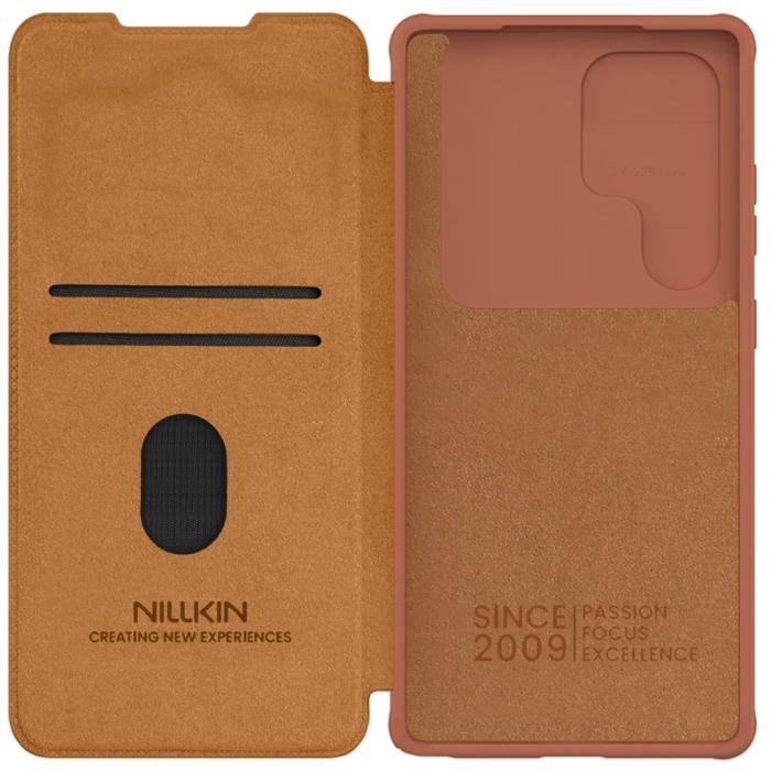 Nillkin - NILLKIN Qin Pro Series Mobilskal till Samsung Galaxy S25 Ultra - Brun