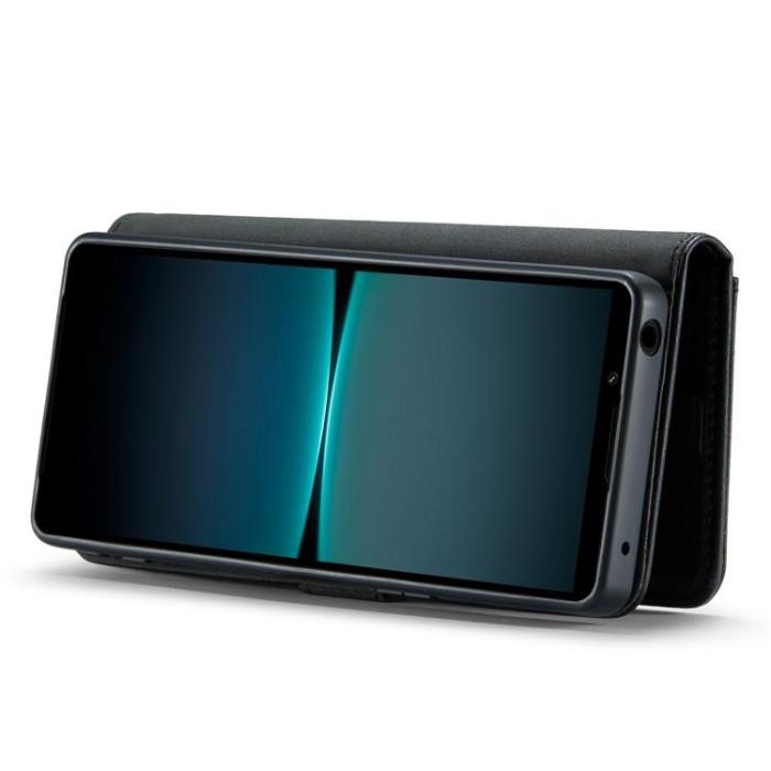 DG.MING - DG.MING Sony Xperia 1 V Plånboksfodral Äkta Läder 2in1 - Svart