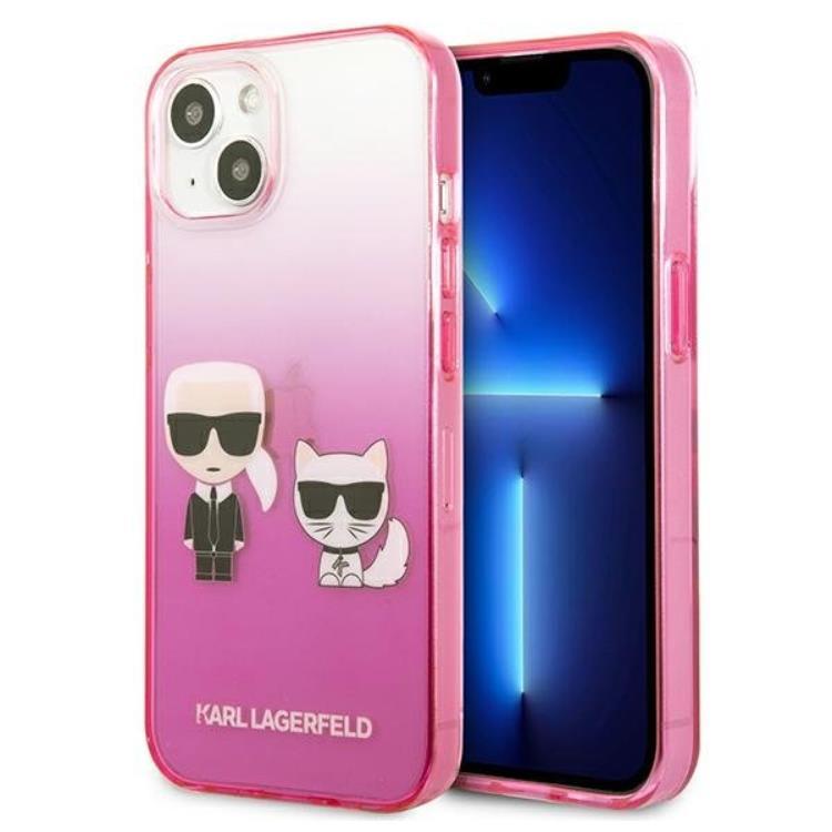 Karl Lagerfeld iPhone 13 mini Skal Gradient Ikonik Karl & Choupette - Rosa | 2353 | AlltMobil
