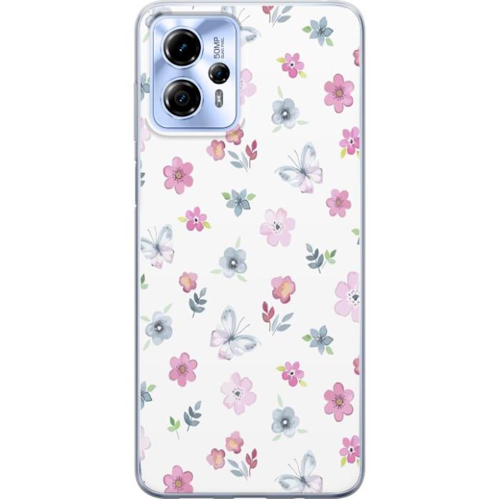 iSecrets - Mobilskal till Motorola Moto G13 med Blommor och fjärillar